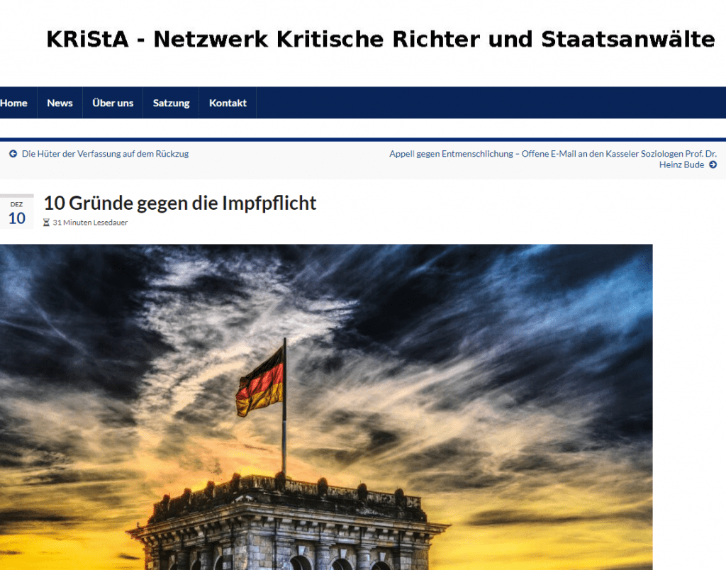 1.
Die COVID-19-Impfung schützt ausweislich der offiziellen Angaben der Zulassungsbehörde EMA nicht vor Infektion und Weitergabe des Virus SARS-COV-2. Laut EMA ist nicht bekannt, inwieweit geimpfte Personen das Virus in sich tragen und weitergeben können. Alle COVID-19-Impfungen wurden von der EMA nur zum Schutz vor einer COVID-19-Erkrankung zugelassen, d.h. zum Schutz vor einem schweren Verlauf nach Infektion mit SARS-CoV-2.
2.
Laut einer Harvard-Studie, die 68 Länder und 2947 Bezirke in den USA untersucht hat, gibt es keinen Zusammenhang zwischen den Infektionszahlen und der Impfquote. Im Gegenteil: Die Studie stellte sogar eine leichte Tendenz fest, dass mit zunehmender Impfquote auch die Infektionszahlen steigen. Die Ergebnisse der Studie stehen in Einklang mit den negativen Erfahrungen mancher Länder mit besonders hoher Impfquote (Gibraltar (etwa 100 %), Island, Irland, Portugal), die trotz hoher Impfquote einen Anstieg der Infektionszahlen verzeichnen. Ein positiver Effekt der Impfquote auf das Infektionsgeschehen ist nach dieser Harvard-Studie nicht belegbar.
3.
Die COVID-19-Impfung ist in keiner Weise mit der Masern- oder Pockenimpfung vergleichbar, da die COVID-19-Impfung im Gegensatz zur Masern- und Pockenimpfung gerade nicht vor Infektion und Weitergabe des Virus schützt: Die COVID-19-Impfung führt im Gegensatz zur Masern- und Pockenimpfung zu keiner sterilen Immunität. Ein positiver Effekt der COVID-19-Impfung auf das Infektionsgeschehen mit SARS-CoV-2 ist im Gegensatz zur Masern- und Pockenimpfung gerade nicht belegbar. Zudem liegt die Letalität bei Pocken um die 30 %, die Infektionssterblichkeit bei SARS-CoV-2 im Schnitt bei 0,23 % laut WHO. Schon aufgrund der unterschiedlichen Gefährlichkeit, aber auch aufgrund der völlig unterschiedlichen Art des Impfstoffs kann die Pocken- oder auch Masernimpfpflicht nicht als Vergleich herangezogen werden.
4.
Ausweislich der offiziellen Berichte vom August 2021 der amerikanischen Gesundheitsbehörde CDC und der englischen Gesundheitsbehörde PHE sowie laut vier Studien weisen die Geimpften eine vergleichbar hohe Viruslast auf wie Ungeimpfte, wenn sie sich infizieren. Das bedeutet, dass geimpfte Menschen genauso ansteckend sind wie ungeimpfte Menschen, von geimpften Menschen eine vergleichbar hohe Ansteckungsgefahr ausgeht wie von ungeimpften.
5.
Ausweislich des Lageberichts des Robert-Koch-Instituts (RKI) vom 25.11.2021 waren 56 % der über 60-jährigen hospitalisierten COVID-19-Patienten doppelt geimpft. Die Gesundheitsbehörde Wales wies zum 9.11.2021 aus, dass 83,6 % der hospitalisierten COVID-19-Patienten doppelt geimpft waren. Die Behauptung, dass sich hauptsächlich (und laut bayerischer Staatsregierung sogar 90 %) ungeimpfte Patienten wegen COVID-19 im Krankenhaus befinden, trifft nicht zu.
6.
6. Laut Bericht des Bundesrechnungshofes vom 9.6.2021 gab es im ersten Pandemiejahr 2020 keine Überlastung des Gesundheitssystems in Deutschland. Im Gegenteil: Es waren im Jahr 2019 sogar mehr Krankenhausbetten belegt als im Jahr 2020. Auch eine Analyse zum Leistungsgeschehen der Krankenhäuser und zur Ausgleichspauschale in der Corona-Krise vom 30.4.2021 des Beirats des Gesundheitsministeriums (https://www.bundesgesundheitsministerium.de/presse/pressemitteilungen/2021/2-quartal/corona-gutachten-beirat-bmg.html) kommt zum Ergebnis, dass im Jahresdurchschnitt vier Prozent aller Intensivbetten mit Corona-Patienten belegt waren und die Pandemie zu keinem Zeitpunkt die stationäre Versorgung an ihre Grenzen gebracht hat. Ausweislich des Berichts des Bundesrechnungshofes und der Analyse des Beirats des Gesundheitsministeriums vom 30.4.2021 ist es im Rahmen der ersten, zweiten und dritten „Pandemiewelle“ zu keiner Überlastung des Gesundheitssystems gekommen. Es stellt sich die Frage, warum es jetzt im Rahmen der vierten „Welle“ zu einer Überlastung kommen sollte, zumal jetzt 70 % der Menschen geimpft sind und somit vor einem schweren Verlauf geschützt sein müssten. Es dürfte daher zum jetzigen Zeitpunkt zu keiner Überlastung des Gesundheitssystems kommen, wenn die COVID-19-Impfungen tatsächlich Schutz vor einem schweren Verlauf böten.
7.
Eine drohende Überlastung unseres Gesundheitssystems besteht auch in der jetzigen Lage nicht, da laut dem vom Robert-Koch-Institut (RKI) verantworteten DIVI-Intensivregister kein Anstieg in der Gesamtauslastung der Intensivbetten zu verzeichnen ist. Vielmehr sind derzeit sogar etwas weniger Intensivbetten gesamt belegt als im April 2021. Darüber hinaus ist laut dem Wochenbericht der Arbeitsgruppe Influenza auch kein Anstieg von akuten Atemwegserkrankungen zu verzeichnen. Das Aufkommen von akuten Atemwegserkrankungen, zu denen auch COVID-19 zählt, bewegt sich im Bereich der Vorjahre 2017, 2018 und 2019.
8.
Laut dem epidemiologischen Bulletin der WHO vom Oktober 2020 beträgt die Infektionssterblichkeit von SARS-CoV-2 im Schnitt 0,23 %. Die Infektionssterblichkeit von 0,23 % entspricht der einer mittelschweren Grippe (Influenza). In den Vorjahren wurde während der Grippewelle keine Impfpflicht für erforderlich gehalten, sodass sich die Frage stellt, warum jetzt aber wegen COVID-19 eine Impfpflicht erforderlich sein soll, obwohl die Infektionssterblichkeit im Bereich einer mittelschweren Grippe liegt. Dass SARS-CoV-2 weniger tödlich ist als zunächst angenommen, wird auch dadurch bestätigt, dass laut Prof. Kauermann vom Institut für Statistik der Ludwig-Maximilians-Universität München und einer Studie der Universität Duisburg-Essen es in Deutschland 2020 keine Übersterblichkeit gab.
9.
Ein Schutz der Allgemeinheit durch COVID-19-Impfung ist nicht belegbar (siehe Ausführungen unter Punkten 1 bis 3). Würde nur zum Individualschutz eine Impfpflicht eingeführt werden, müssten konsequenter Weise auch Risikosportarten, Motorradfahren, Rauchen, Alkohol und besonders zuckerhaltige Getränke verboten werden. Jedem, der aufgrund seines risikoreichen Lebensstils oder aufgrund seines ungesunden Lebenswandels dann eine medizinische Behandlung benötigt, müsste diese verwehrt werden. Dies widerspricht einer freiheitlich demokratischen Grundordnung.
10.
Eine Impfpflicht wäre nur dann verfassungsmäßig, wenn es – von anderen Aspekten abgesehen – keine alternativen Behandlungsmöglichkeiten von COVID-19 gäbe, sondern ausschließlich die COVID-19-Impfung als präventive Schutzmaßnahme zur Verfügung stünde. Dies erscheint zweifelhaft, da es wissenschaftliche Publikationen gibt, wonach durch eine Behandlung mit Ivermectin eine Krankenhausbehandlung um 75 bis 85 % reduziert werden kann. Ebenso gibt es positive Erfahrungswerte mit der Verwendung von Ivermectin bei COVID-19 aus einigen indischen Staaten, aus Mexiko und Peru. Die Prüfung, ob Ivermectin zur Behandlung von COVID-19 geeignet ist, ist noch nicht abgeschlossen und darf nicht behindert oder unterdrückt werden, was aber derzeit aus rein finanziellen Gesichtspunkten zu geschehen scheint. Auch der Bayerische Landtag hat sich in seinem Beschluss vom 24.6.2021 mit dem Einsatz von Ivermectin zur Behandlung von COVID-19 befasst. Solange jedenfalls nicht ausgeschlossen werden kann, dass mit Ivermectin eine alternative Behandlungsmöglichkeit von COVID-19 zur Verfügung steht, spricht das gegen eine Impfpflicht. Der Gesetzgeber muss den Beweis erbringen, dass keine alternativen Behandlungsmöglichkeiten neben der Impfung zur Verfügung stehen. Im Zweifel geht dies zu Lasten der Impfpflicht.