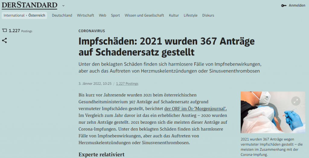 Experte relativiert
Aus der Vergangenheit wisse man, dass etwa "zehn bis 15 Prozent" der Anträge, also etwa jeder zehnte, positiv erledigt werde, sagt Impfstoffexperte und Infektiologe Herwig Kollaritsch gegenüber Ö1. Zu bedenken sei, dass 350 Anträge, umgerechnet auf die vergebenen Corona-Impfungen, circa einen Antrag pro 50.000 Impfungen bedeuten würden, relativiert der Experte. In allen Fällen müsse nun mittels medizinischer Gutachten geprüft werden, wie wahrscheinlich es ist, dass die Impfung im jeweiligen konkreten Fall tatsächlich zu Nebenwirkungen geführt habe. "Für eine Anerkennung muss eine Wahrscheinlichkeit gegeben sein. Das heißt, nach der wissenschaftlichen Lehrmeinung spricht erheblich mehr für als gegen einen Zusammenhang mit der Impfung. Die reine Möglichkeit reicht nicht", sagt Kollaritsch.
Wird ein Zusammenhang festgestellt, steht den Betroffenen Schadenersatz nach dem Impfschadengesetz zu. Bei schweren Impfschäden ohne Dauerfolgen sind das laut ORF 1.300 Euro. Bei massiven Dauerfolgen kann die Entschädigung bis zu 2.700 Euro pro Monat betragen.
Ö1 berichtet auch vom Fall eines 58-jährigen, der eine Woche nach seiner ersten Biontech/Pfizer-Impfung einen Hörsturz erlitten habe. Drei Tage nach der zweiten Impfung sei ein weiterer Hörsturz aufgetreten und fünf Tage später ein leichter Schlagfanfall. Der Arzt, der ihn geimpft habe, habe angezweifelt, dass das Zufall sei, berichtete der Betroffene anonym gegenüber Ö1. "Es liegt nur eine starke Vermutung zugrunde. Ein Beweis kann auf keinen Fall angenommen werden", sagte der Mann. (red, 3.1.2021)